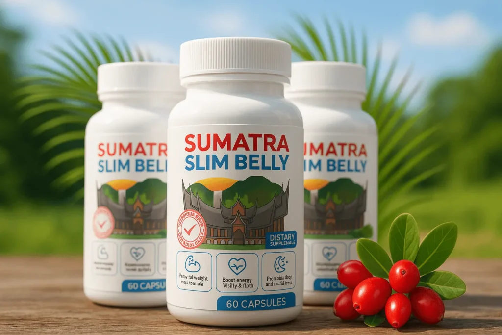Sumatra Slim Belly Tonic supplement bottle with blue label